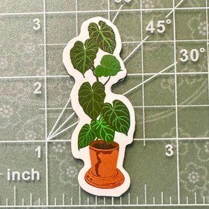 🌿 **Adorable Potted Plant Waterproof Vinyl Sticker!** 🌿